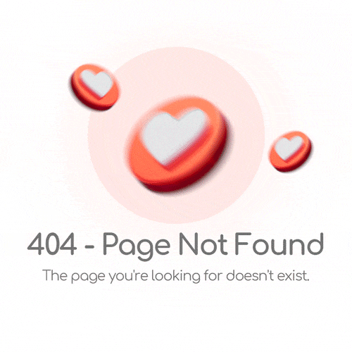 Animated 404 error page featuring playful graphics indicating the requested page could not be found, displayed in a lighthearted and user-friendly style to soften the disappointment of encountering a missing webpage