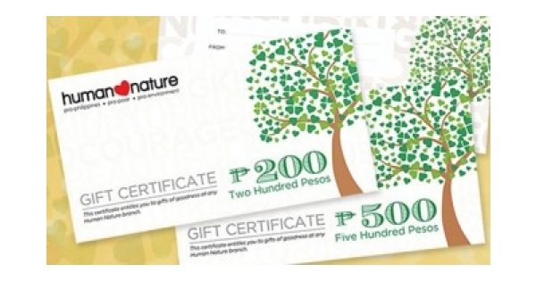 Human Nature Gift Certificate