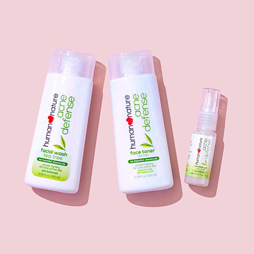 Acne Defense Facial Wash + Toner + Solution Gel