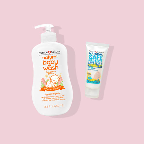 Safe Protect for Babies & Kids 50g and Baby Wash Tangerine Dream 490ml