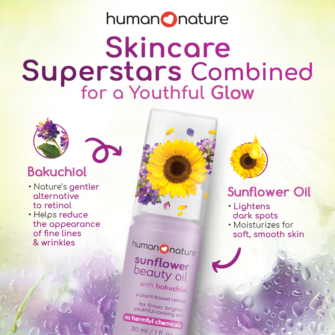 Human Nature Sunflower Beauty Oil with Bakuchiol