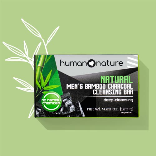 Men's Natural Bamboo Charcoal Cleansing Bar 120g
