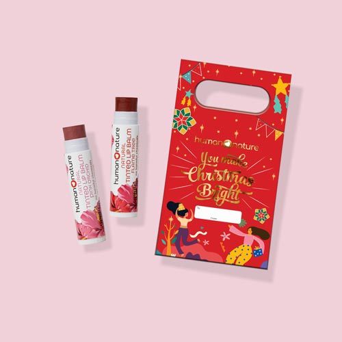 Tinted Lip Balm Duo Pack with Free Christmas Bag