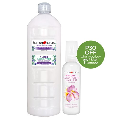 P30 OFF on any 100ml Hair Mist when you buy any 1L Shampoo