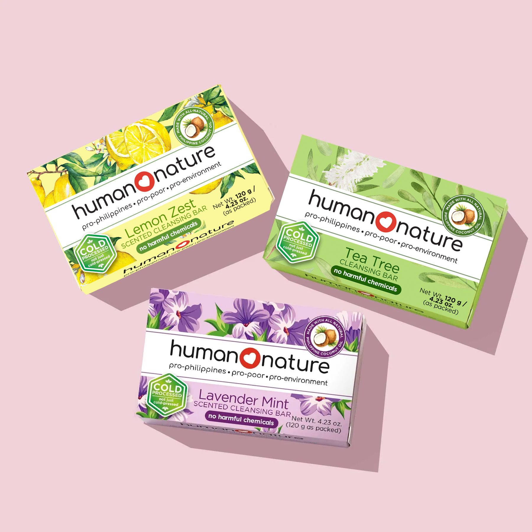 Lemon, Lavender Mint, & Tea Tree Cleansing Bars