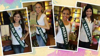 MISS EARTH 2013 CANDIDATES visit the Human Nature Flagship Store