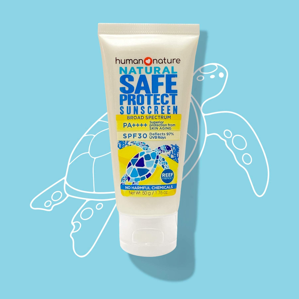 SafeProtect SPF30 Sunscreen is natural, reef-safe, and rated PA++++ for superior UVA protection.