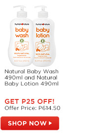 Natural Baby Wash 490ml and Natural Baby Lotion 490ml
