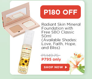 Radiant Skin Mineral Foundation with Free SBO Classic 50ml