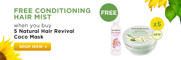 FREE Conditioning Hair Mist when you buy 5 Natural Hair Revival Coco Mask