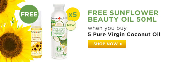 FREE Sunflower Beauty Oil 50ml when you buy 5 Pure Virgin Coconut Oil