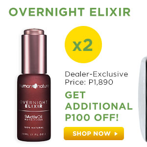 Overnight Elixir x2 Dealer-Exclusive Price: P1,890 GET ADDITIONAL P100 OFF!