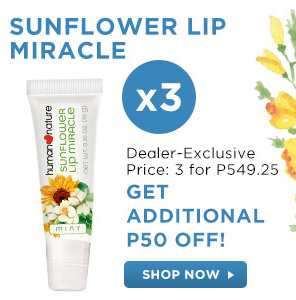 Sunflower Lip Miracle x3 - Dealer-Exclusive Price: 3 for P549.25 GET ADDITIONAL P50 OFF!