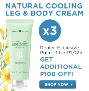 Natural Cooling Leg & Body Cream x3 - Dealer-Exclusive Price: 3 for P1,125 GET ADDITIONAL P100 OFF!