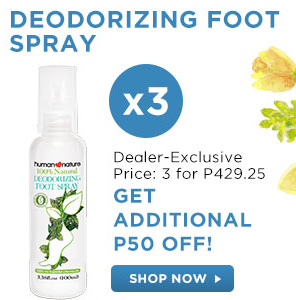 Deodorizing Foot Spray x3 - Dealer-Exclusive Price: 3 for P479.25 GET ADDITIONAL P30 OFF!