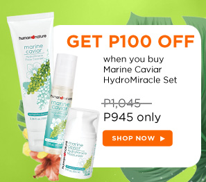 GET P100 OFF when you buy Marine Caviar HydroMiracle Set
