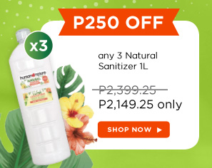 P250 OFF any 3 Natural Sanitizer 1L