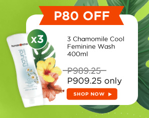 P80 OFF 3 Chamomile Cool Feminine Wash 400ml