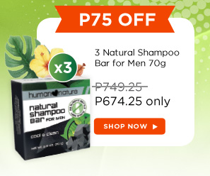P75 OFF 3 Natural Shampoo Bar for Men 70g