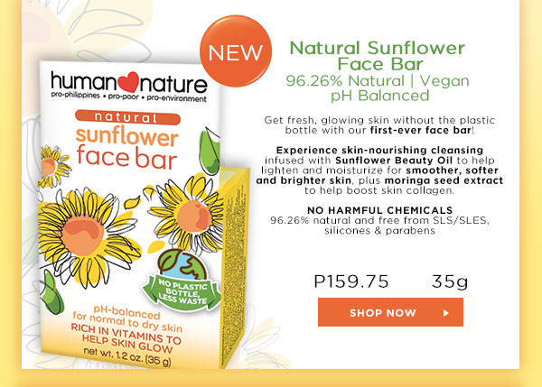 Natural Sunflower Face Bar