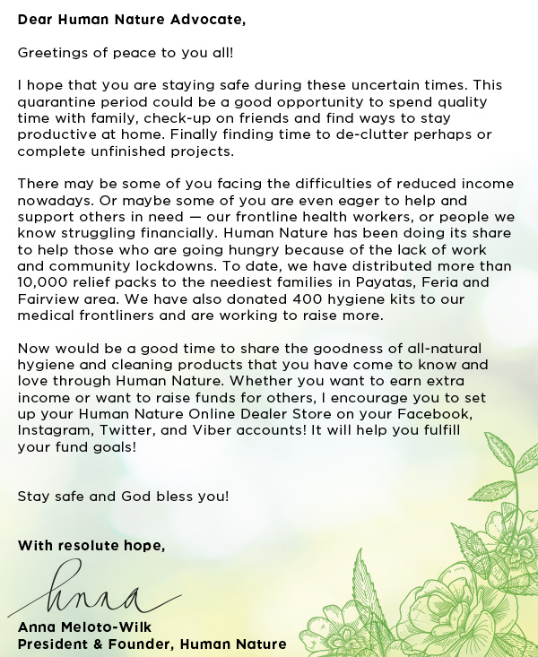 A Message from our President & Founder, Anna Meloto-Wilk