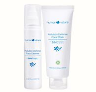 Pollution Defense Face Mask and Pollution Defense Face Cleanser