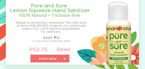 Pure and Sure Lemon Squeeze Hand Sanitizer