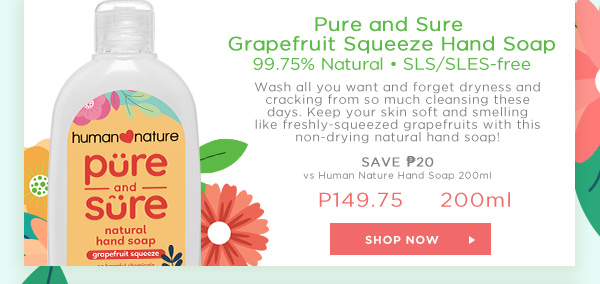 Pure and Sure Grapefruit Squeeze Hand Soap