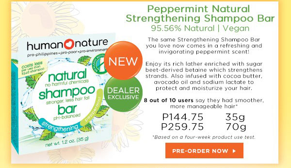 Peppermint Natural Strengthening Shampoo Bar