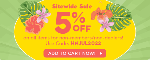 Sitewide Sale 5% off on all items for non-members/non-dealers!