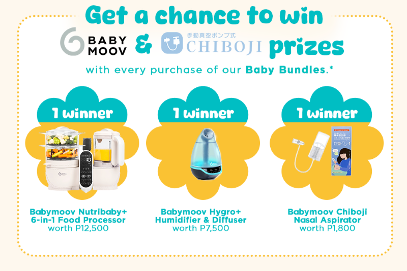Get a chance to win prizes with every purchase of our Baby Bundles