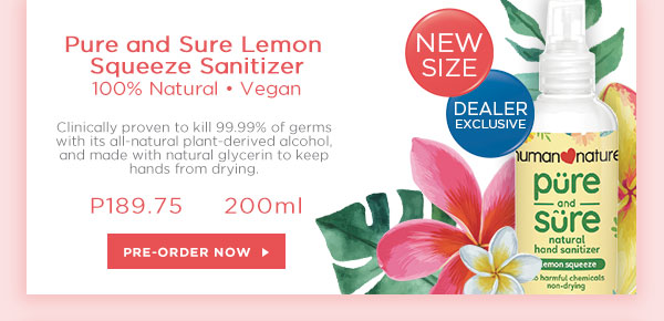Pure and Sure Lemon Squeeze Sanitizer