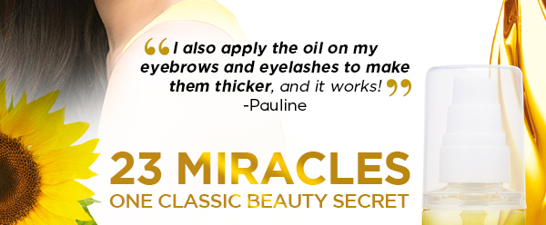 I also apply the oil on my eyebrows...