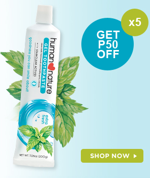 GET P50 OFF when you buy 5 Natural Gel Toothpaste 200g