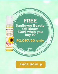 FREE Sunflower Beauty Oil Bloom 50ml when you buy 10