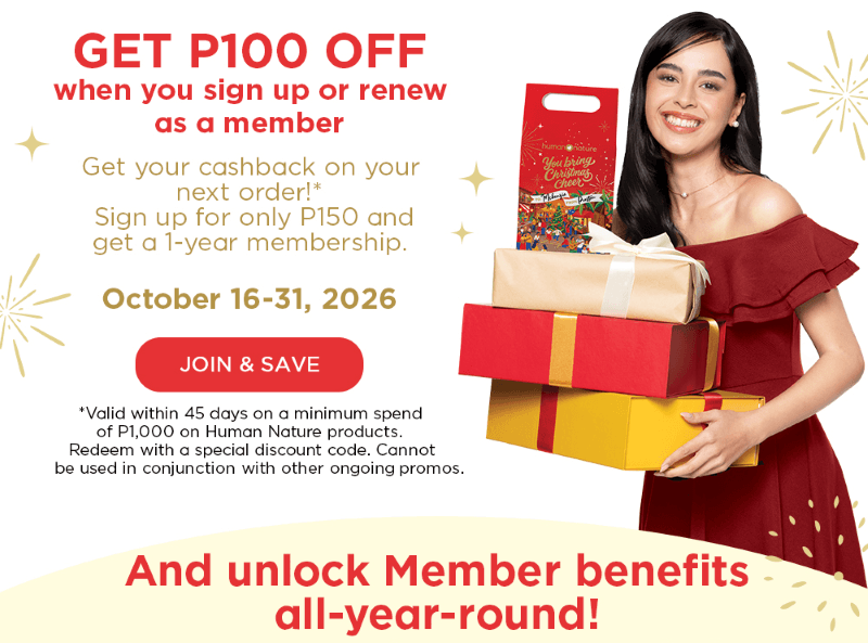 Join and Save! Get P100 Off when you sign-up or renew as a member.