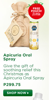 Give the gift of soothing relief this Christmas as Apicuria Oral Spray comes in a free gift pouch