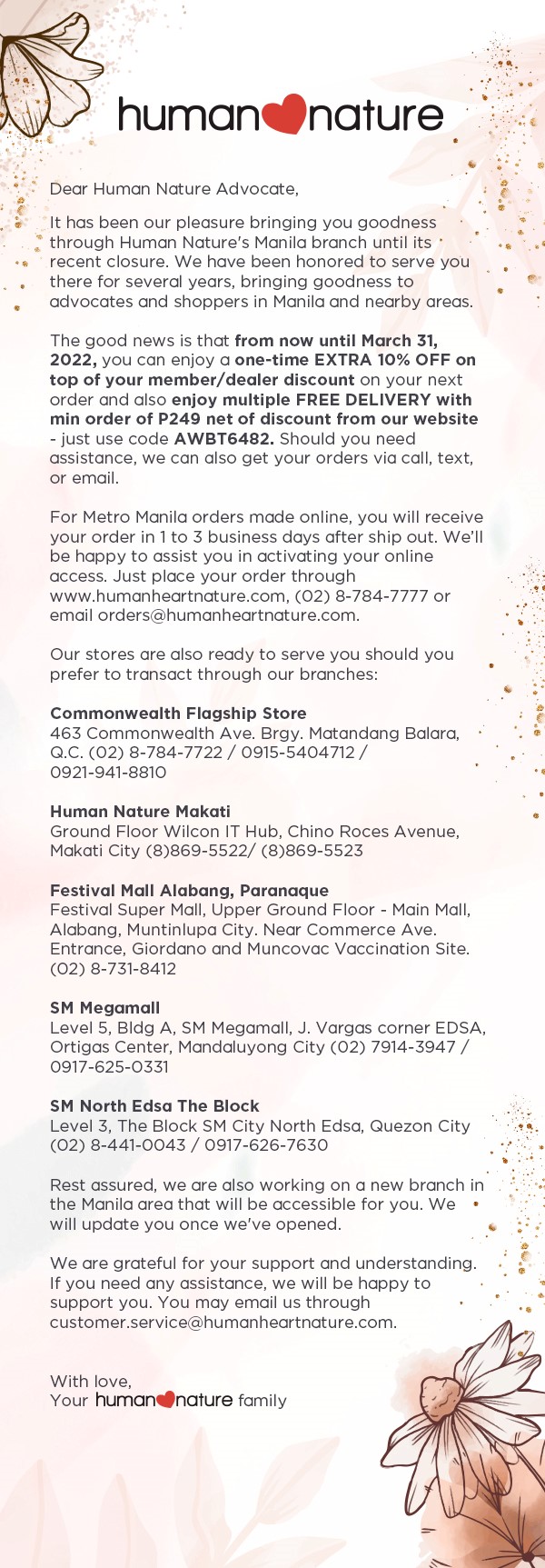 EXTRA 10% OFF! And FREE SHIPPING for you